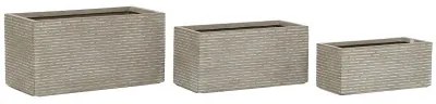 Vaso rettangolare da Balcone Home ESPRIT Beige Magnesio 74,5 x 37,5 x 37,5 cm