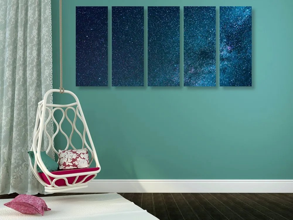 Quadri 5 pezzi – Splendida Via Lattea tra le stelle