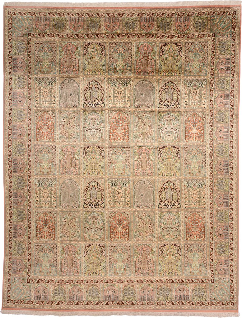 Cashmere Silk Tappeto 310x240 (Indian) Annodato A Mano