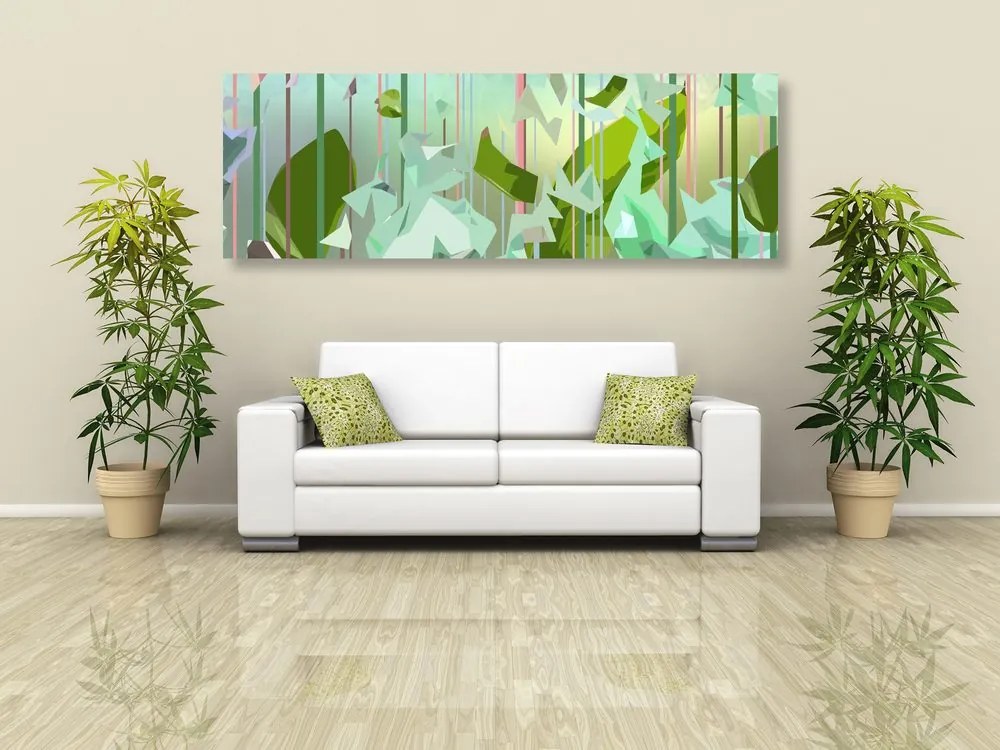 Quadro su tela – Foglie astratte del paradiso