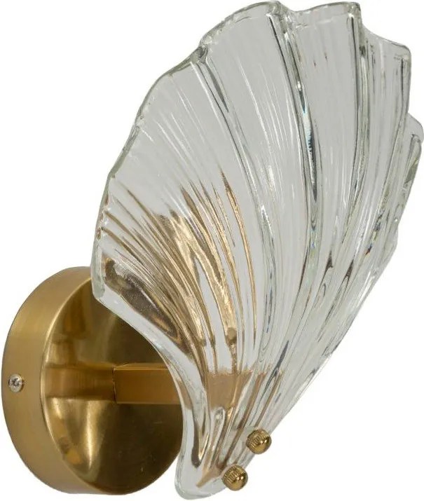 Lampada da parete dorata in vetro Da Muro Shell – Mauro Ferretti