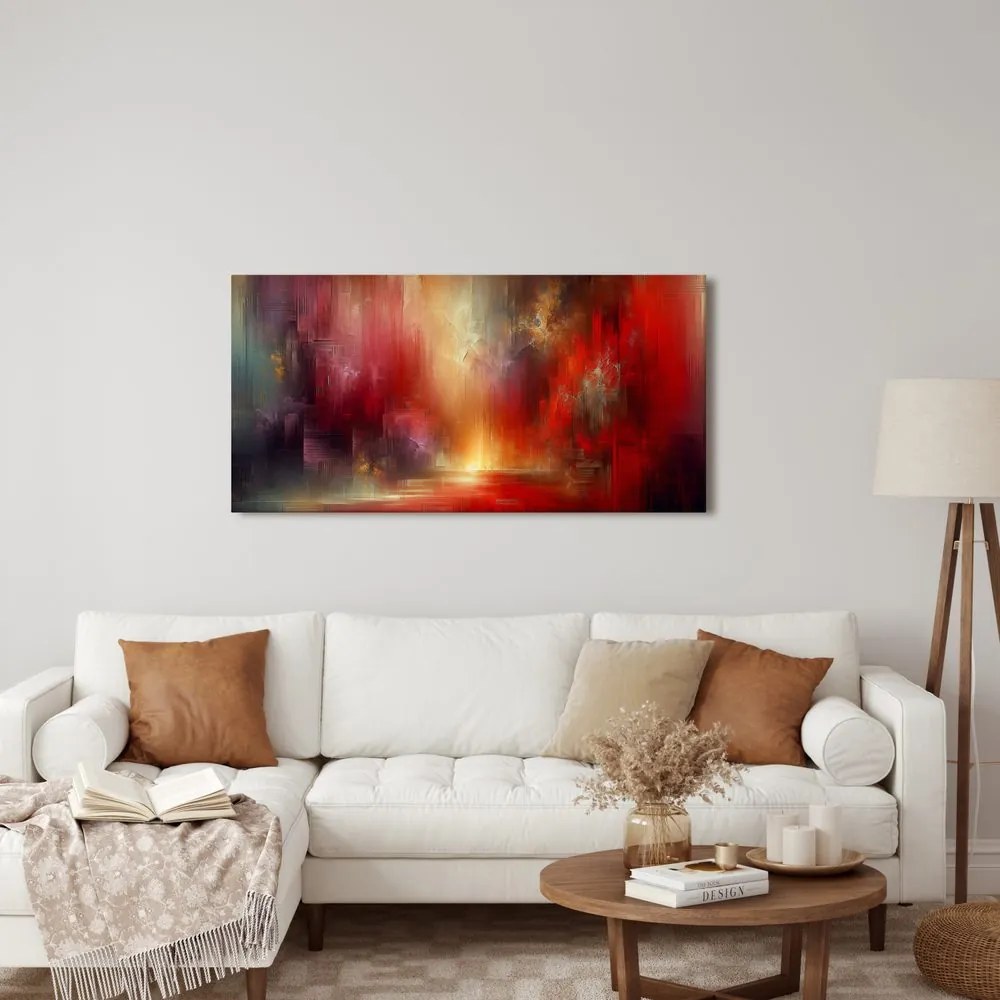 Quadro su tela – Bagliore nell’astratto di fuoco