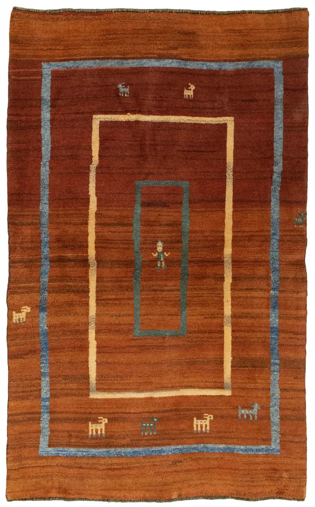 Gabbeh Tappeto persiano 110x180 Rosso (Iran) Annodato A Mano