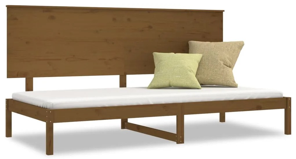 Dormeuse Marrone Miele 90x200 cm in Legno Massello di Pino