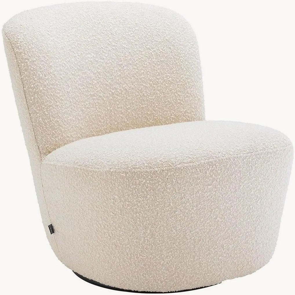 Poltrona girevole in bouclé Doria