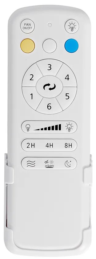 Ventilatore da soffitto bianco 123 cm con LED dimmerabile con telecomando - Patty