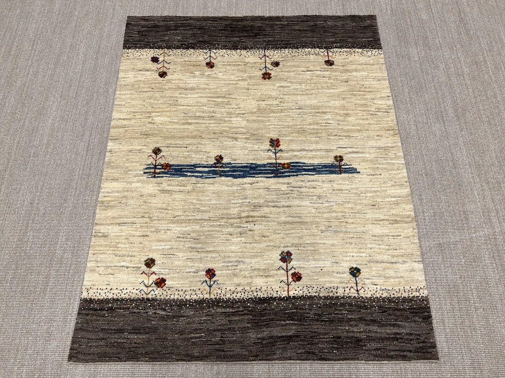 Gabbeh Tappeto 200x160 Beige (Iran) Annodato A Mano