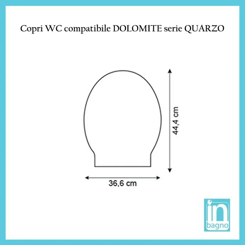 Sedile copriwc per DOLOMITE dedicato Linea QUARZO in termoindurente