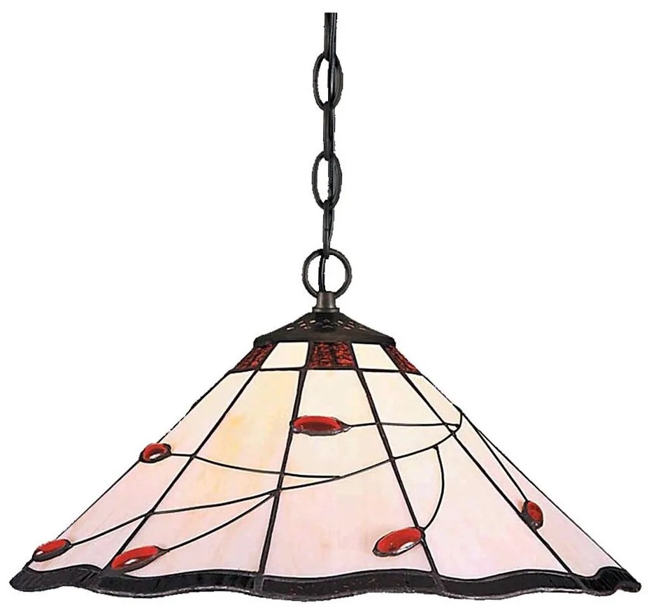 Prezent 172 - Lampadario a sospensione con catena TIFFANY 2xE27/60W/230V