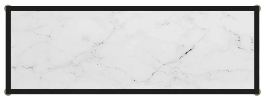 Tavolo consolle bianco 100x35x75 cm in vetro temperato