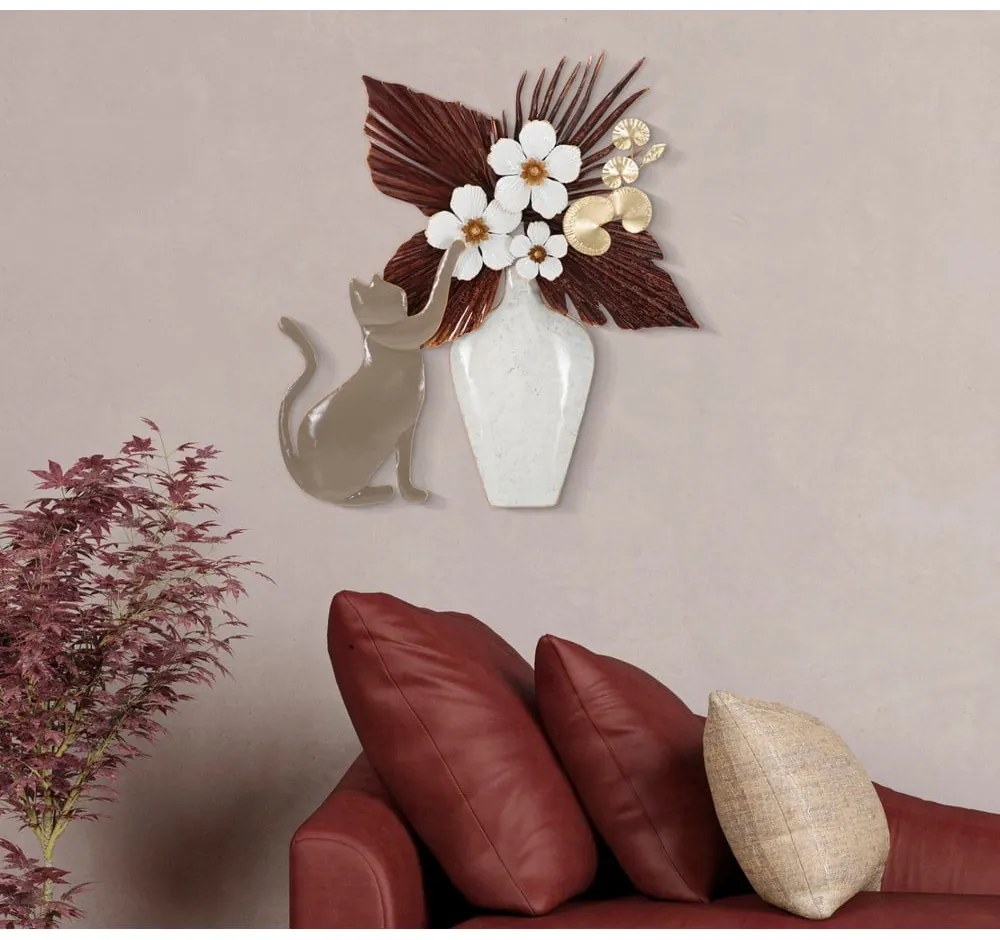 Decorazione da parete in metallo 55x60 cm Cat - Mauro Ferretti