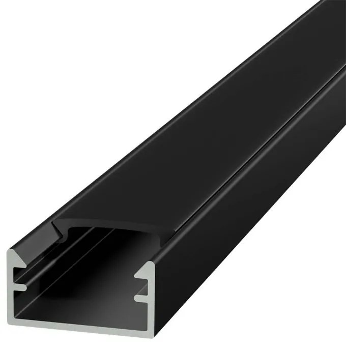 Profilo Mini 1m e 2m  Alluminio Nero stretto, solo 14mm per striscia LED Selezionare la lunghezza 2 Metri