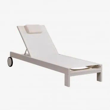 Sdraio Reclinabile In Alluminio Con Cuscino Akelia Gardenia Bianco - Sklum