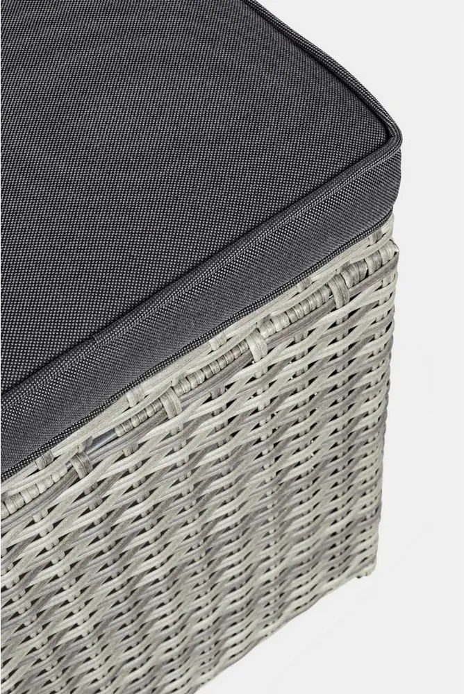 Set di mobili da giardino grigio in rattan artificiale per 6 persone Ariel – Bizzotto