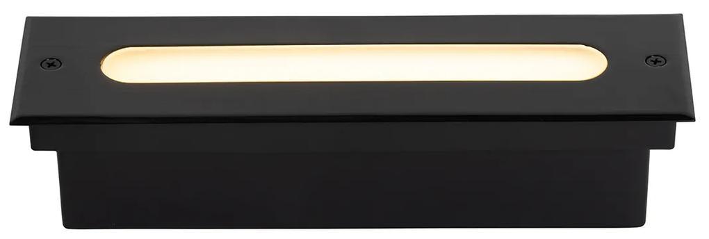 Faretto da terra moderno nero 30 cm con LED IP65 - Eline