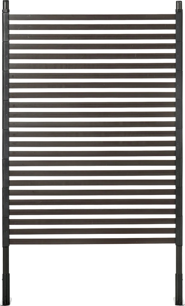 Recinzione Divisorio da Giardino 93x22x150 cm Modulabile Autoportante in Acciaio Marrone...