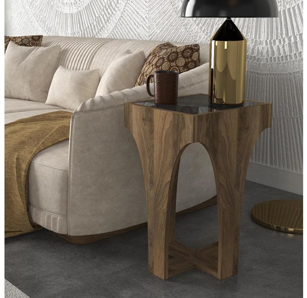 Tavolino LITUS 58x37 cm marrone