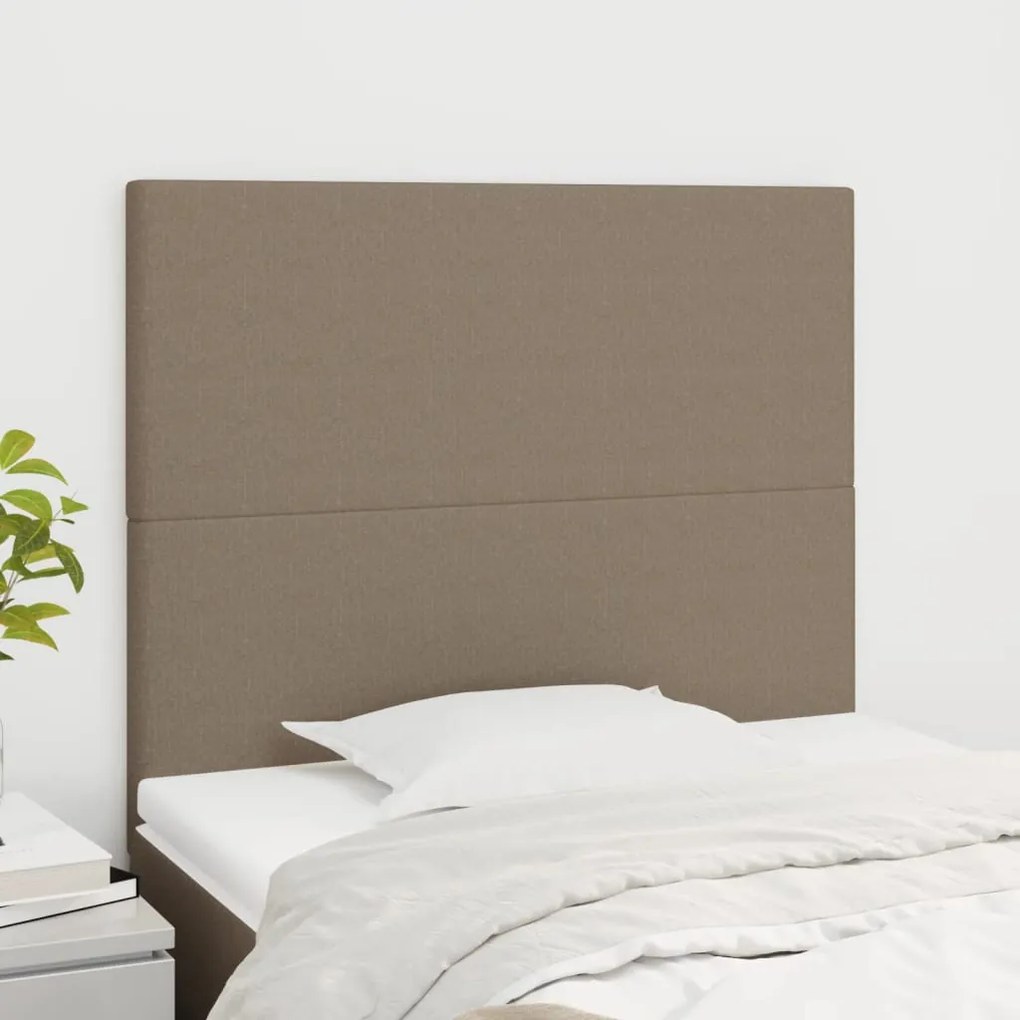 Testiera 2 Pz Tortora 80x5x78/88 Cm İn Tessuto /