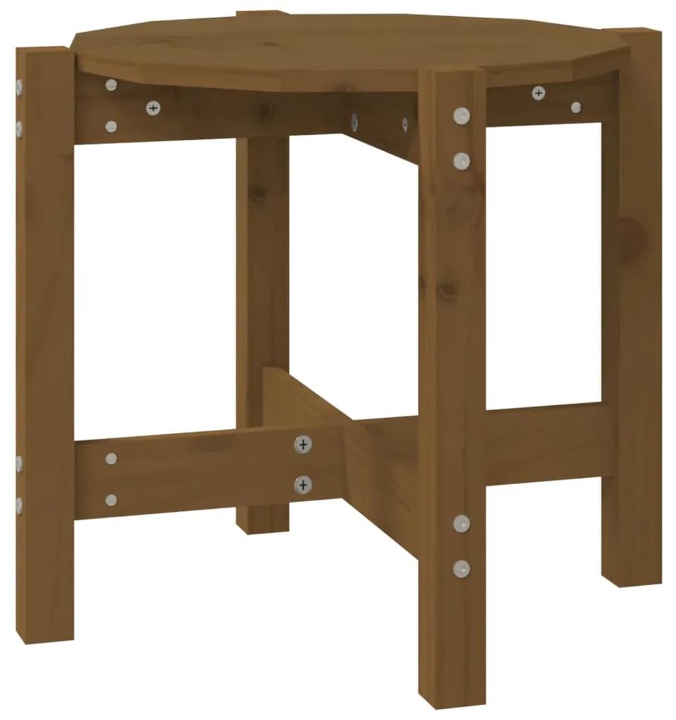 Tavolino da salotto miele Ø 52,5x45cm in legno massello di pino
