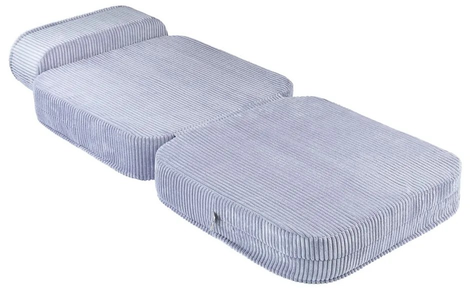 Poltrona per bambini blu con rivestimento in velluto a coste Flip – Wigiwama