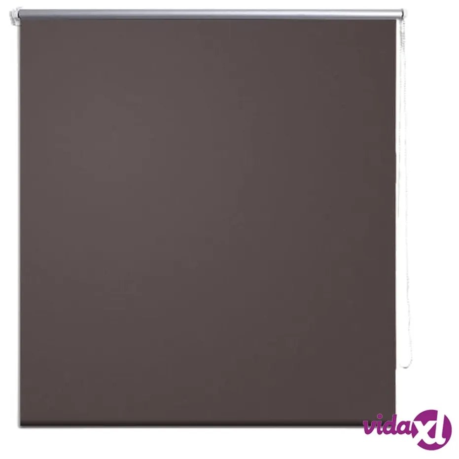 vidaXL Tenda a Rullo Oscurante 100 x 230 cm Caffè