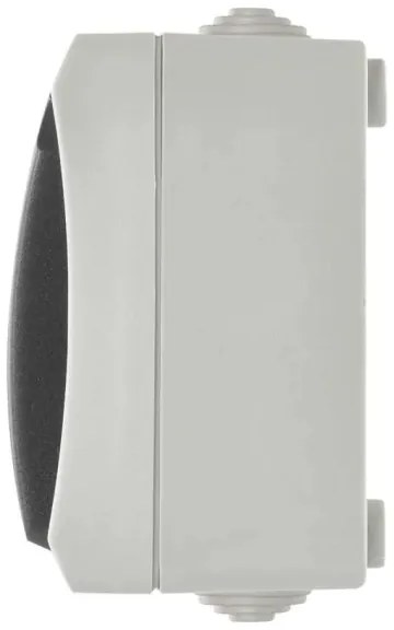 Interruttore domestico AC n. 6 con presa 250V/16A IP44 grigio