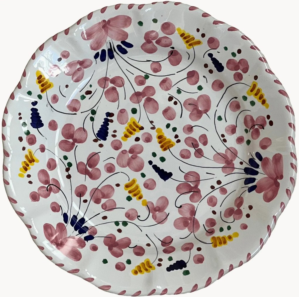 Piatto da colazione fatto a mano Toscana