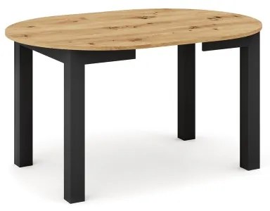 Tavolo da pranzo allungabile WILY rovere artisan/nero