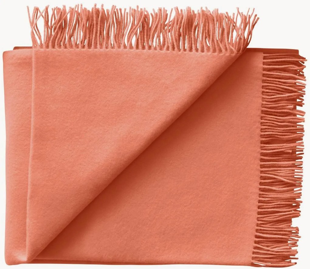 Coperta in lana con frange Secret