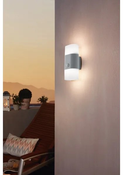 Eglo 97313 - Applique a LED  da esterno con sensore FAVRIA 1 2xLED/5,5W/230V IP44