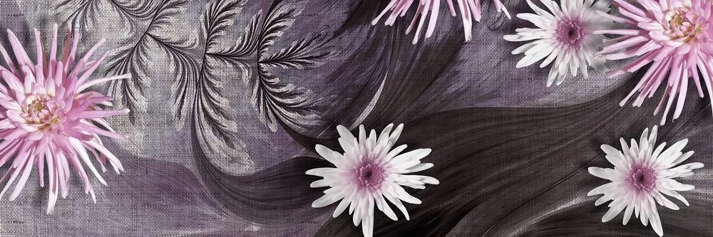 Quadro su tela – Fiori su sfondo meraviglioso
