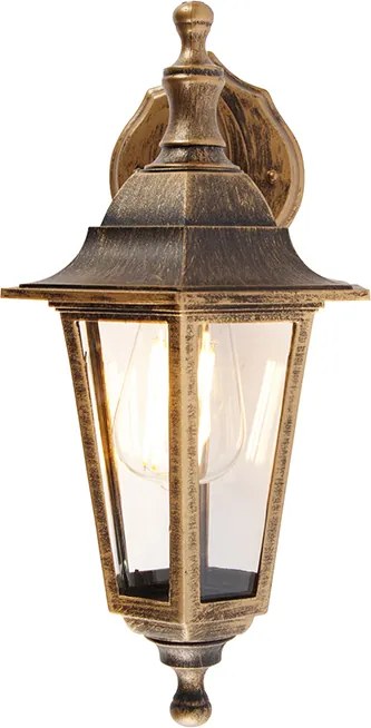 Lampada da parete per esterni in stile antico oro IP44 - New Haven