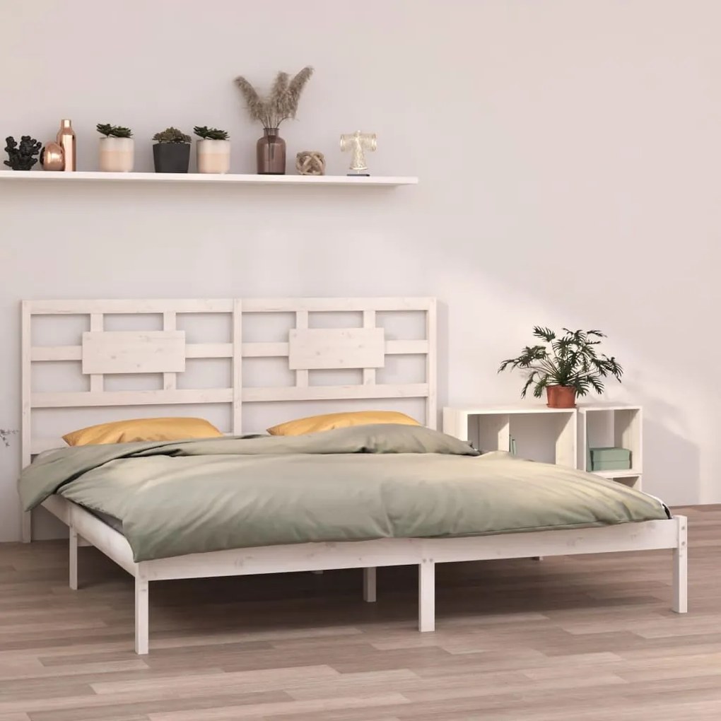 Giroletto Bianco İn Legno Massello 180x200 Cm Super King /