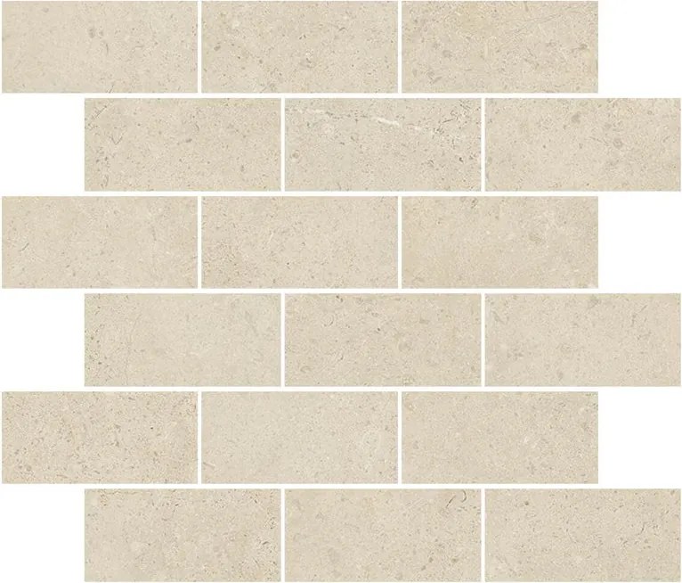 Piastrella Mosaico in gres porcellanato Gea crema L 30 x L 30cm x Sp. 9 mm, 10 pezzi