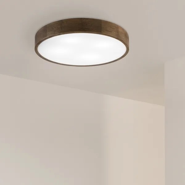 Brilagi - Plafoniera LED CARVALHO 4xE27/60W/230V rovere/noce Ø 57,5 cm