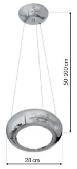 Lampadario LED a sospensione con filo MERCURIO 1xLED/12W/230V