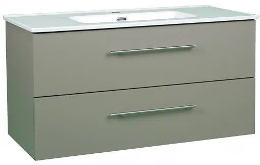 Bagno base sospeso 102 cm con lavabo specchio e lampada LED MAYA1 Creta Opaco