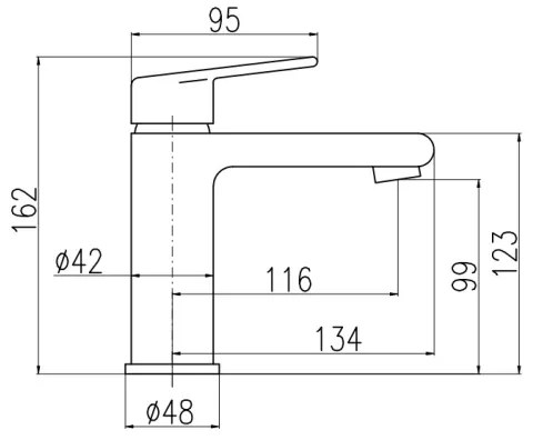 RAV Slezák CO129.0 - Miscelatore per lavabo + piletta COLORADO 16,2 cm cromo lucido