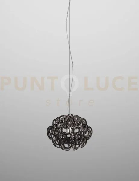 Giogali sospensione 35 nero e cromo lucido 1 luce attacco e27 in cr...