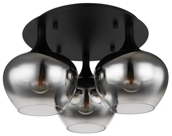 Globo 15548-3D - Lampadario a plafone MAXY 3xE27/40W/230V nero
