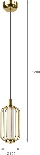 Lampada a sospensione con cavo LED BONNIE LED/10W/230V 3000K oro