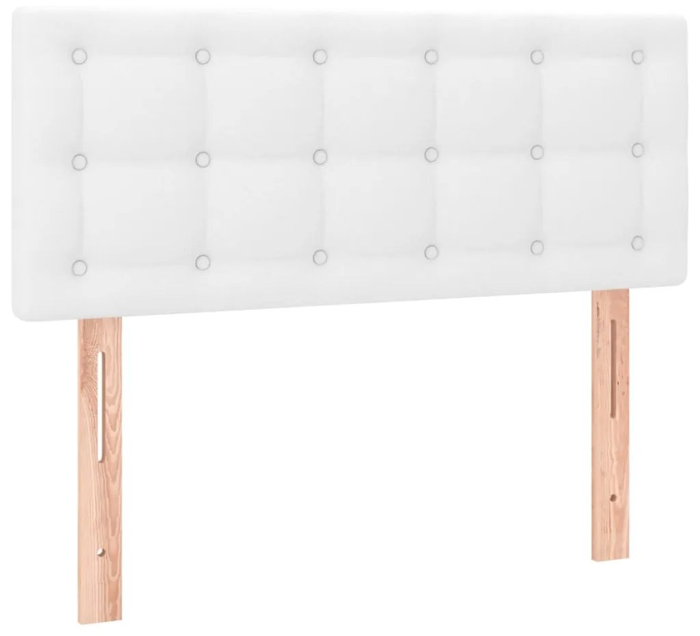 Testiera bianca 80x5x78/88 cm in similpelle