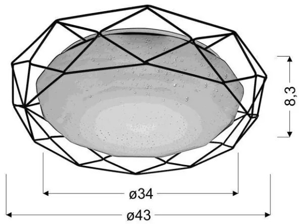 Plafoniera LED SVEN LED/24/230V oro