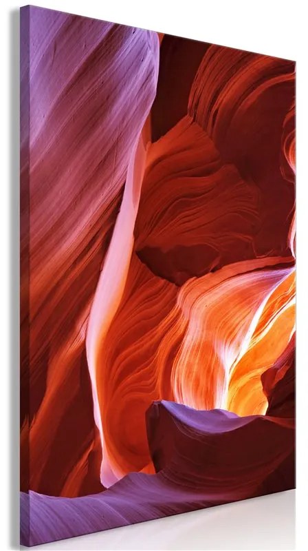 Quadro Canyon (1 Part) Vertical  Colore Viola, Dimensioni e Misure 60x90