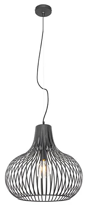 Lampada a sospensione moderna nera 48 cm - Saffira