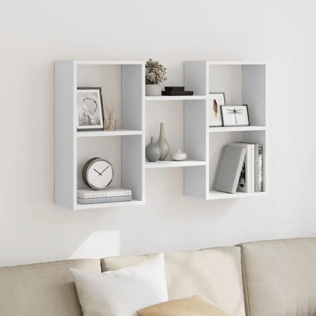Scaffale A Parete Bianco 96x18x60 Cm İn Truciolato /