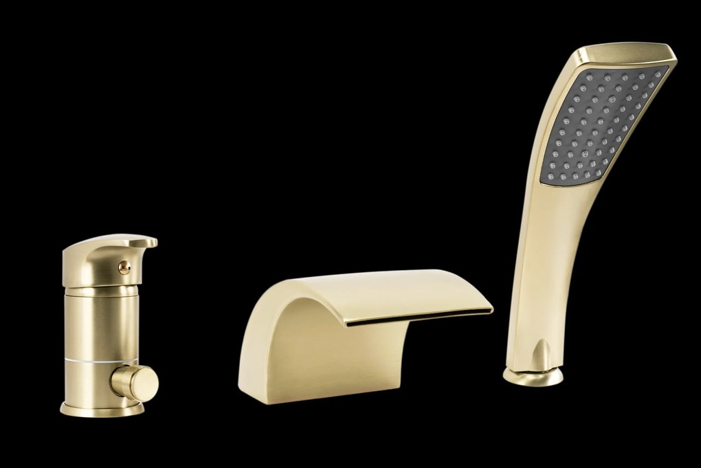 Rubinetto da vasca Rea Riven Brush Gold