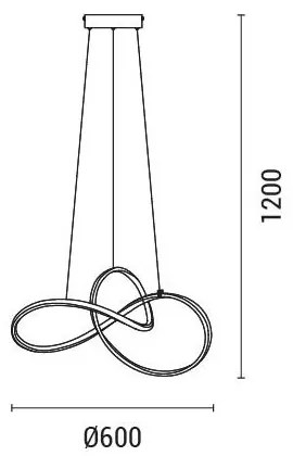 Lampadario LED a sospensione con filo LED/30W/230V 3000K