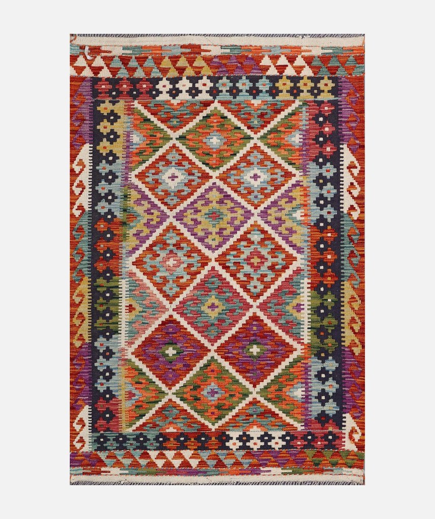 Kilim Tappeto 100x150 (Pakistan) Tessuto A Mano