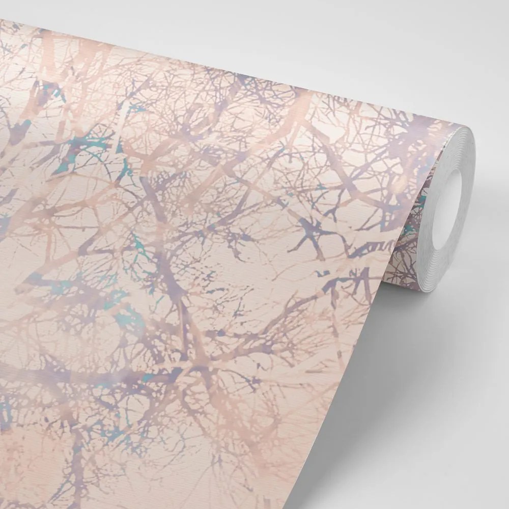 Carta da parati – Rami astratti beige